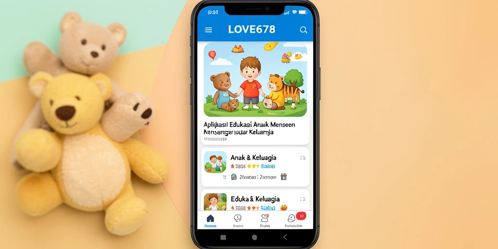 Antarmuka menarik dari aplikasi Edukasi Anak LOVE678