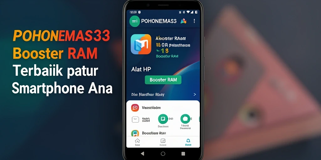 Antarmuka POHONEMAS33 yang bersih dan mudah digunakan untuk optimasi RAM.