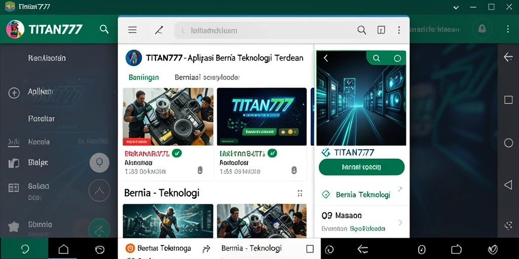 Tampilan antarmuka aplikasi TITAN777 yang modern dan intuitif.